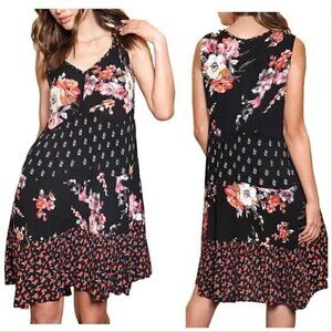NWOT BILA Caroline Boho Tiered Sleeveless Dress Floral Print Flowing
